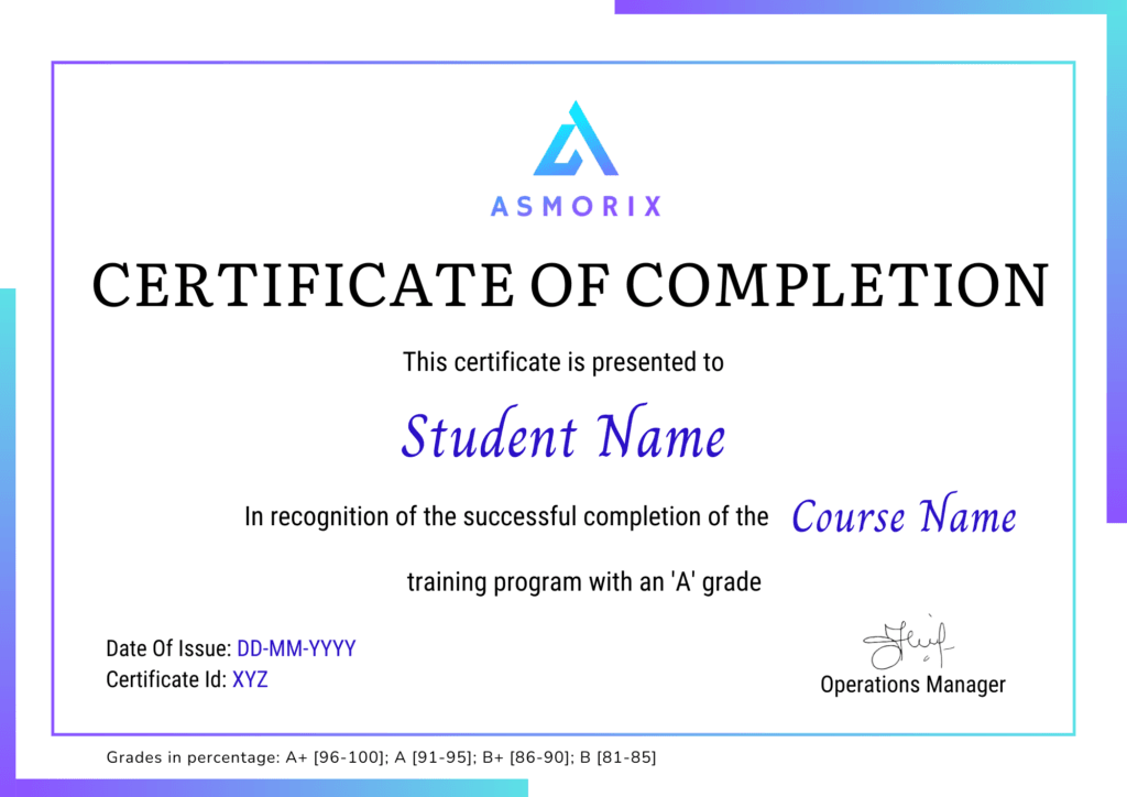 Sample Certificate