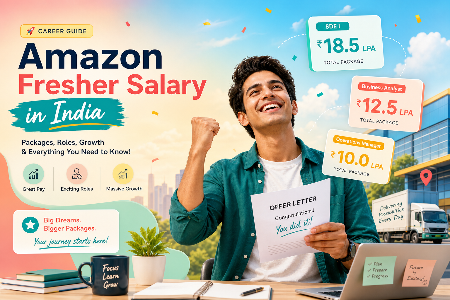 Amazon Salary for Freshers: CTC, SDE Levels & In-Hand Pay
