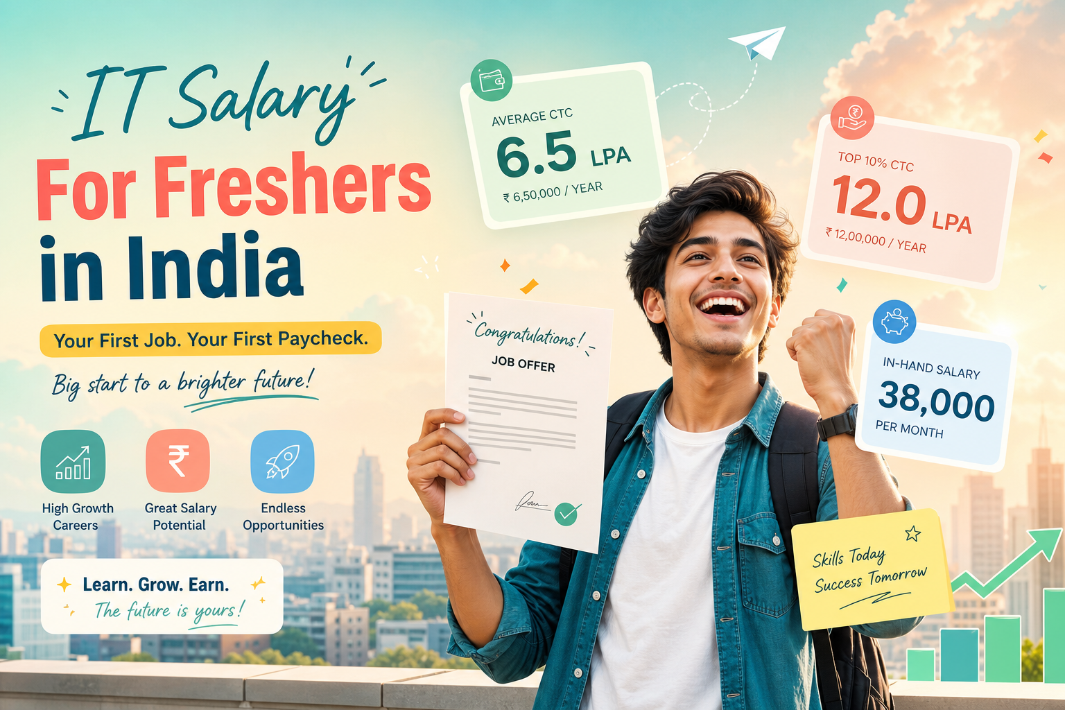 IT Salary in India for Freshers: CTC Bands, Roles & City Guide