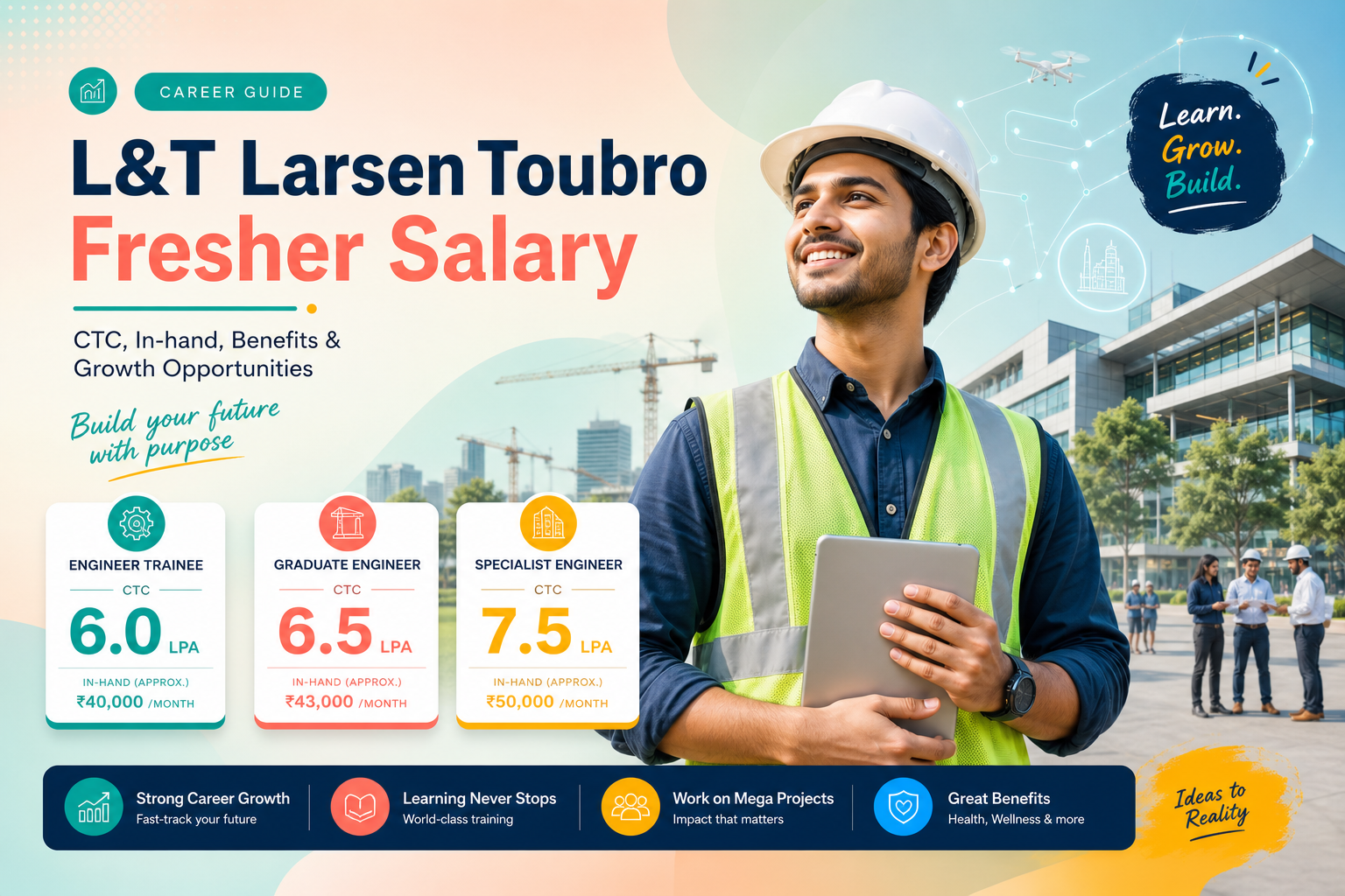 L&T Salary for Freshers: CTC, GET Roles & Growth
