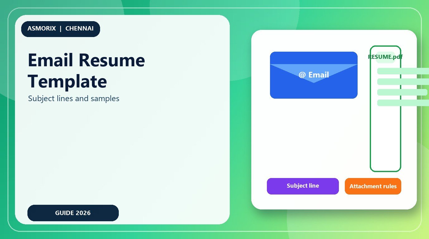 Email Resume Template for Freshers: Subject Lines and Samples