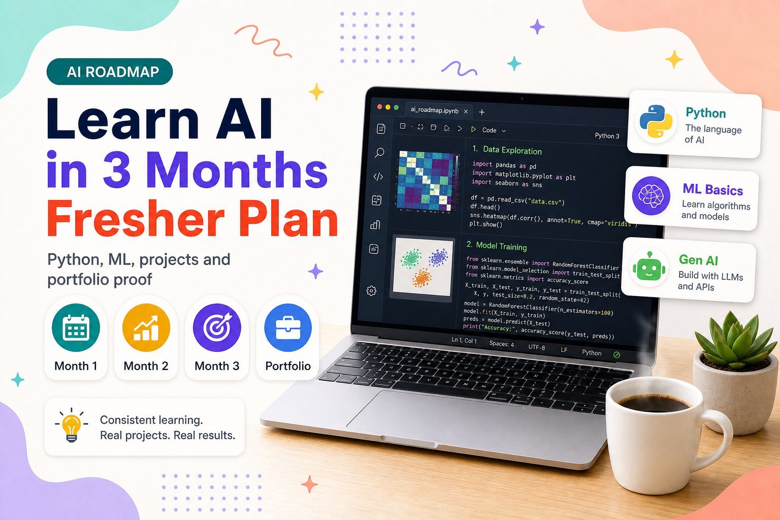 Learn AI in 3 Months: Roadmap for Indian Freshers (2026)