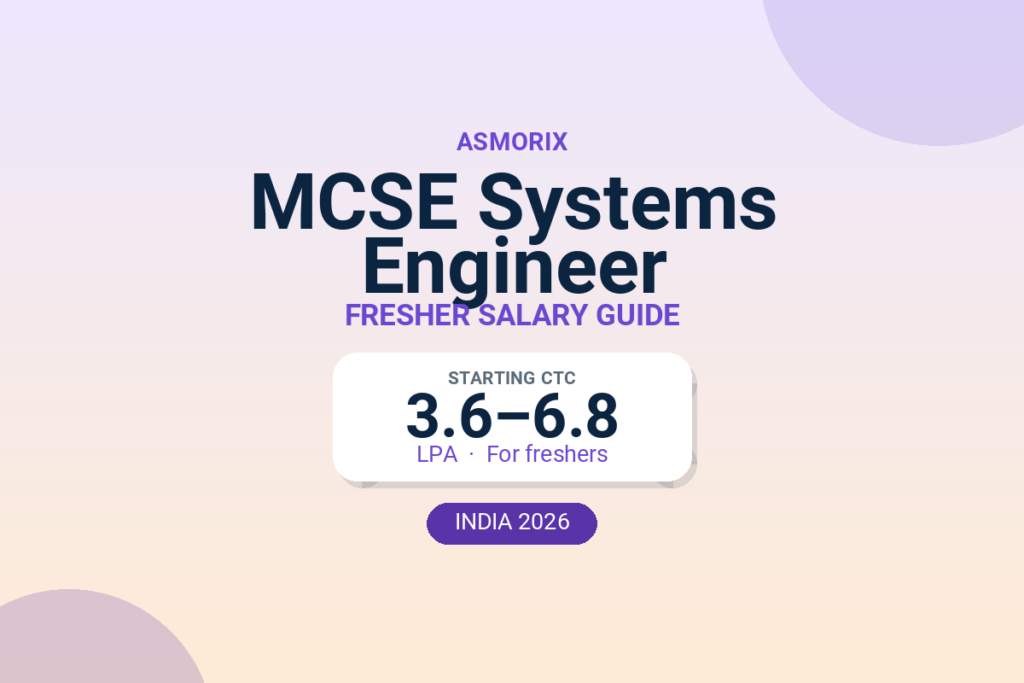 MCSE Systems Engineer Salary for Freshers and Experienced (2026)