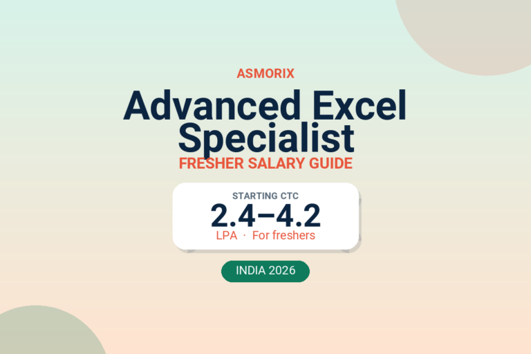 Advanced Excel Specialist Salary for Freshers and Experienced (2026)
